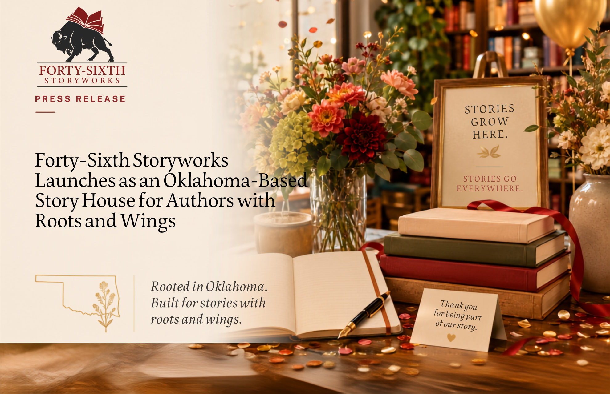 Forty-Sixth Storyworks Launches as an Oklahoma-Based Story House for Authors with Roots and Wings